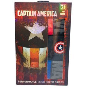 Captain America Marvel Men's Mesh Boxer Briefs Waist 36-38 Large 3 Pairs